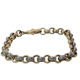 7.5” Pre-owned 9CT Stone Set Belcher Bracelet (17.35g)